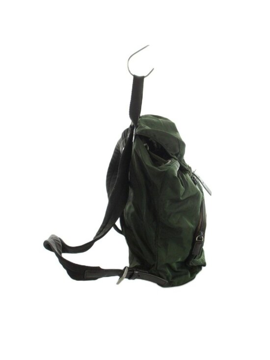 Prada Backpack Day Nylon Leather Triangular Plate Tag Green main image 6